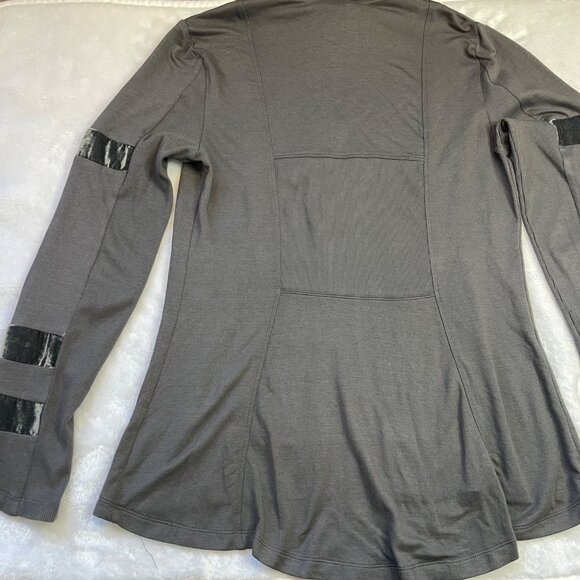 Mind Set by XCVI Full Zip Sweatshirt Jacket Women's Size Medium Lightweight Gray - Picture 5 of 9